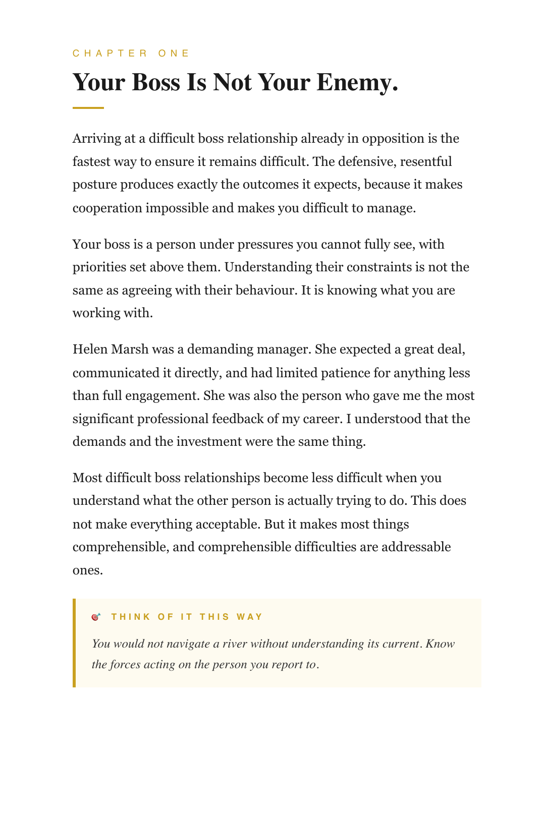 A page from How to Survive Your Boss